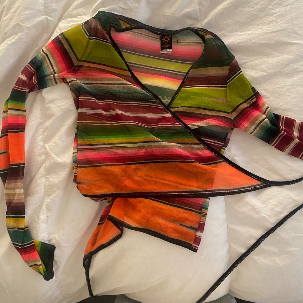 Vintage Jean Paul Gaultier mesh wrap top